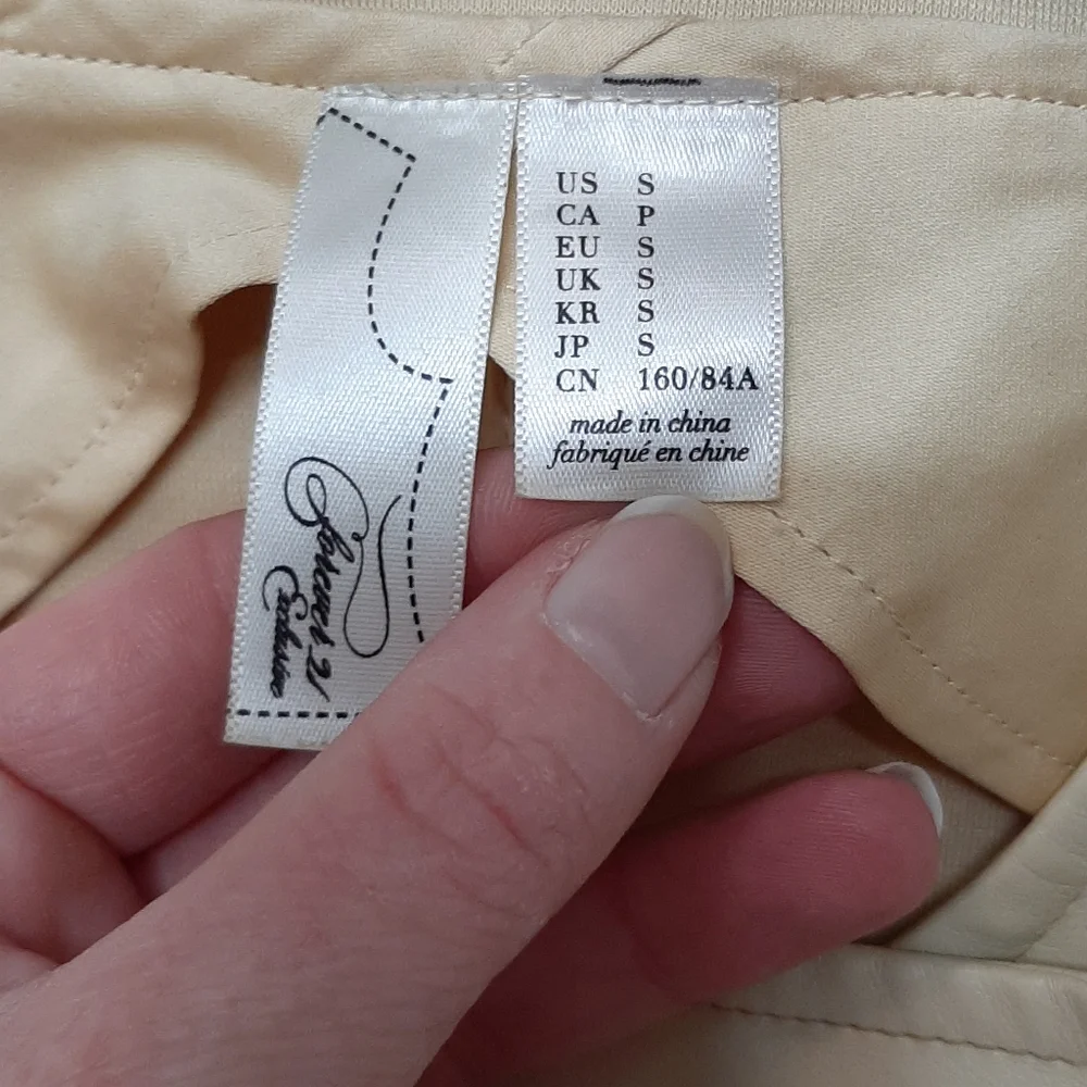 Forever 21 Asymmetrical Light Weight Jersey Knit Mixed Media Nude Moto Jacket